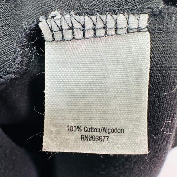 St. John's Bay Black 3/4 Sleeves Scoop Neck Lace Applique Cotton Top Womens XL - Picture 4 of 7